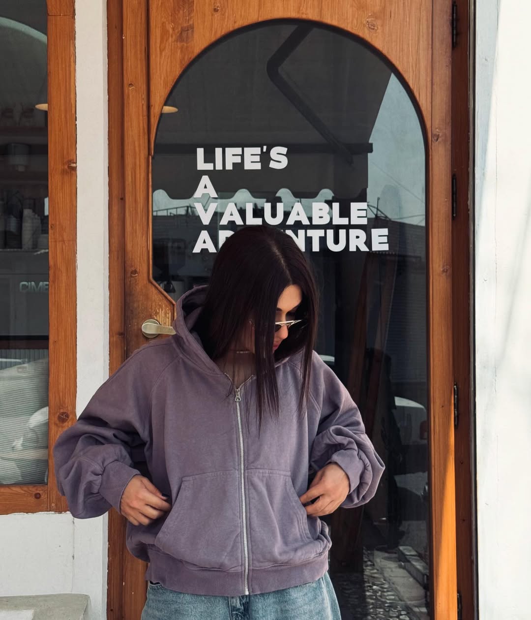 سوییشرت باکسی تک رنگ